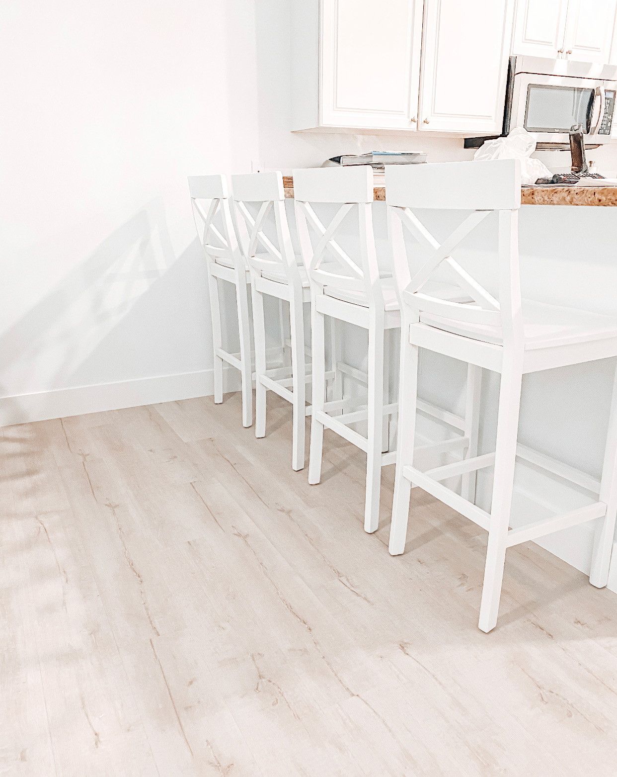 Flooring kitchen bar area
